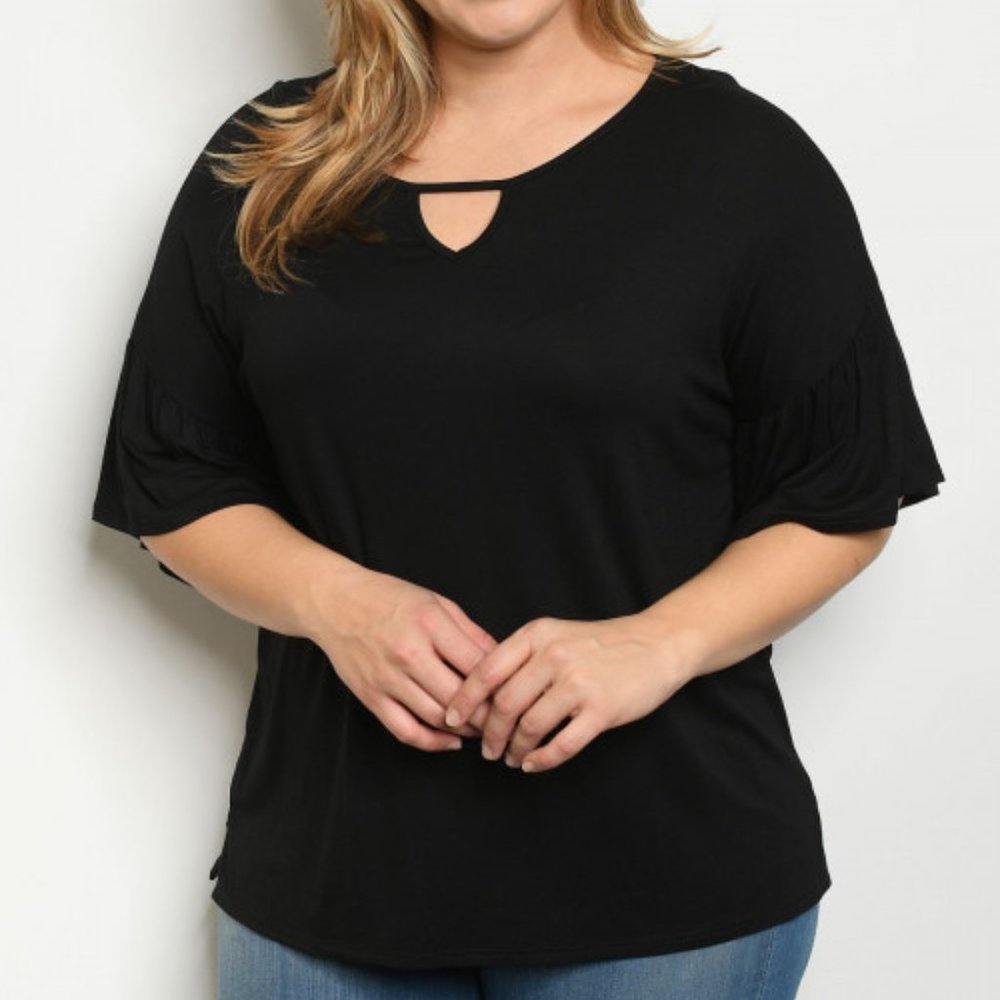 BLACK KNIT TOP